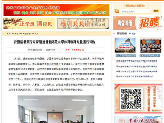 【中国高校之窗】安徽省教育厅专家组对永利集团3044官网欢迎您体育教育专业进行评估